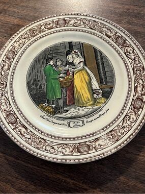 Adams Ceramic Serving Plate with Yellow and Green Accents